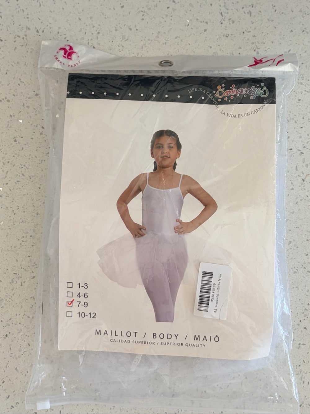 Carnavalile Girls White Tutu Leotard Dress Up Costume